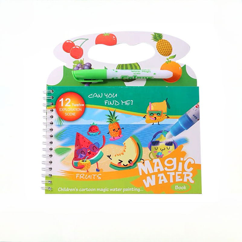Reusable Water Magic Coloring Book - Children's Magic Water Painting Book Reusable