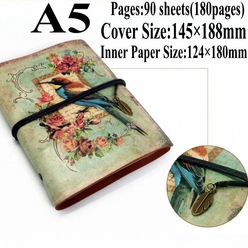 Vintage Leather Journal Notebook - Mini Vintage Notebook Handmade Leather Notepad