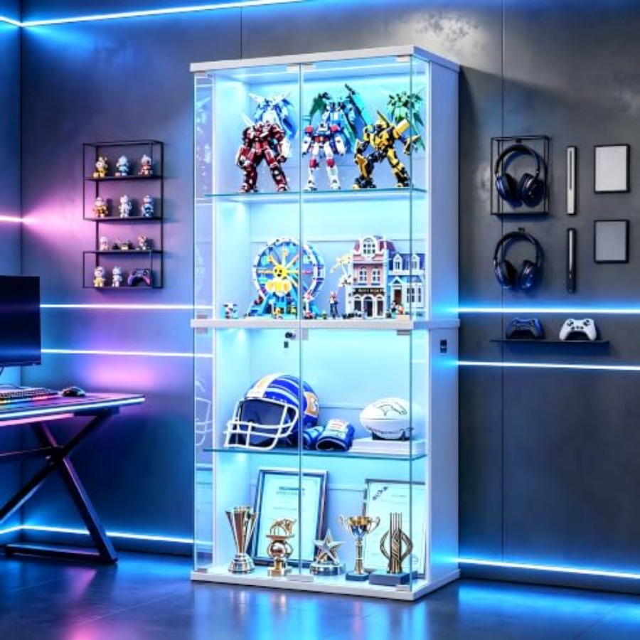 Books - 66 Glass Display Cabinet for Collectibles,