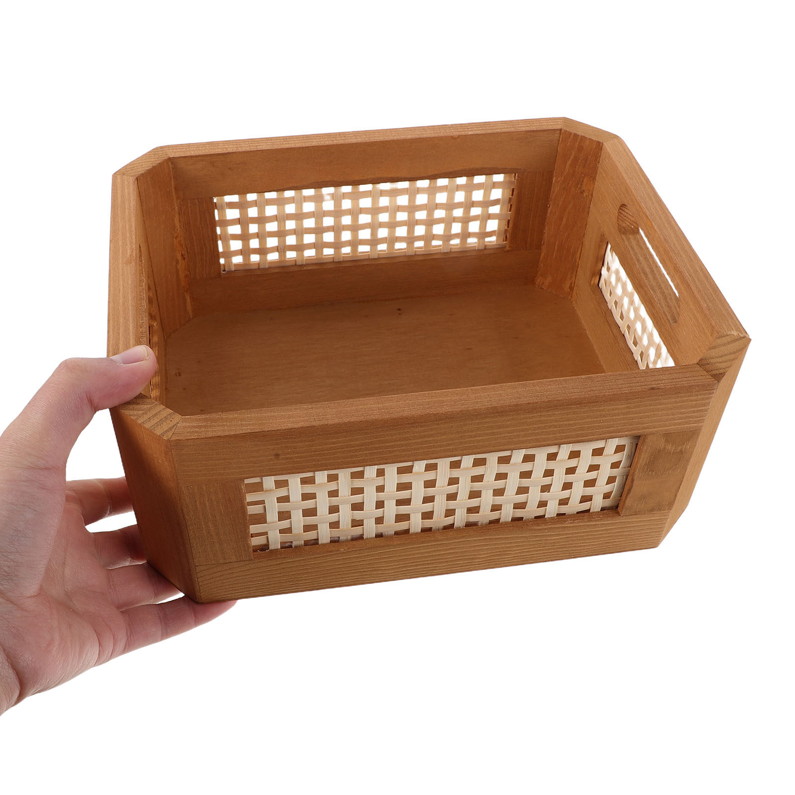Magazines - Retro Woven Rattan Storage Basket Hollow