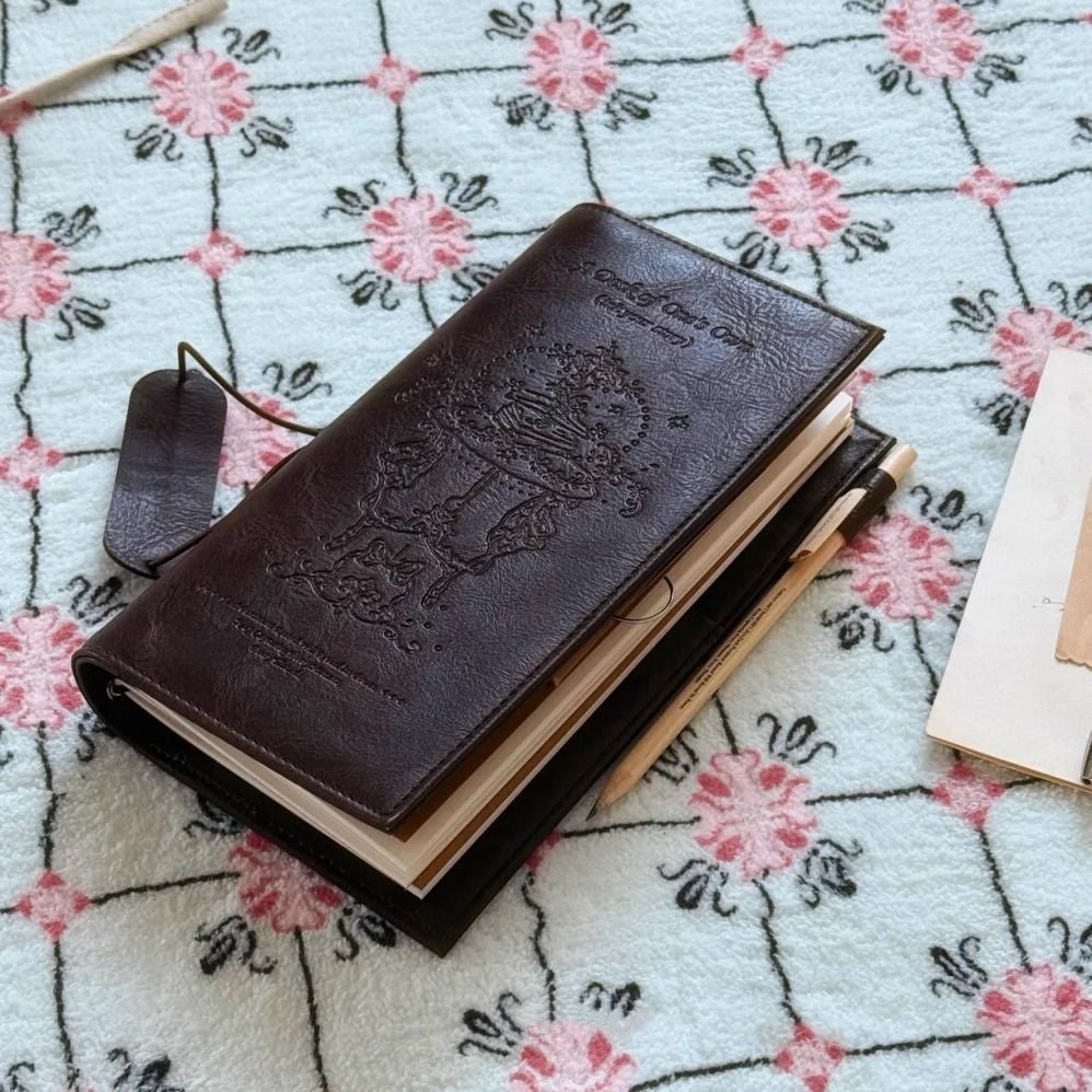 Vintage Leather Journal Notebook - Vintage Black Notebook PU Leather Blank