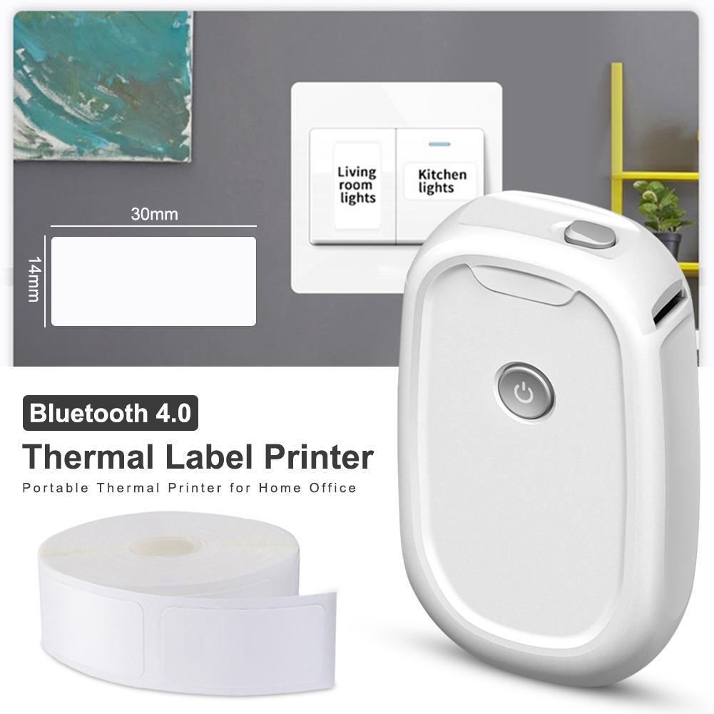Mini Pocket Thermal Printer Paper Roll - Wireless Portable Label Maker Machine Mini