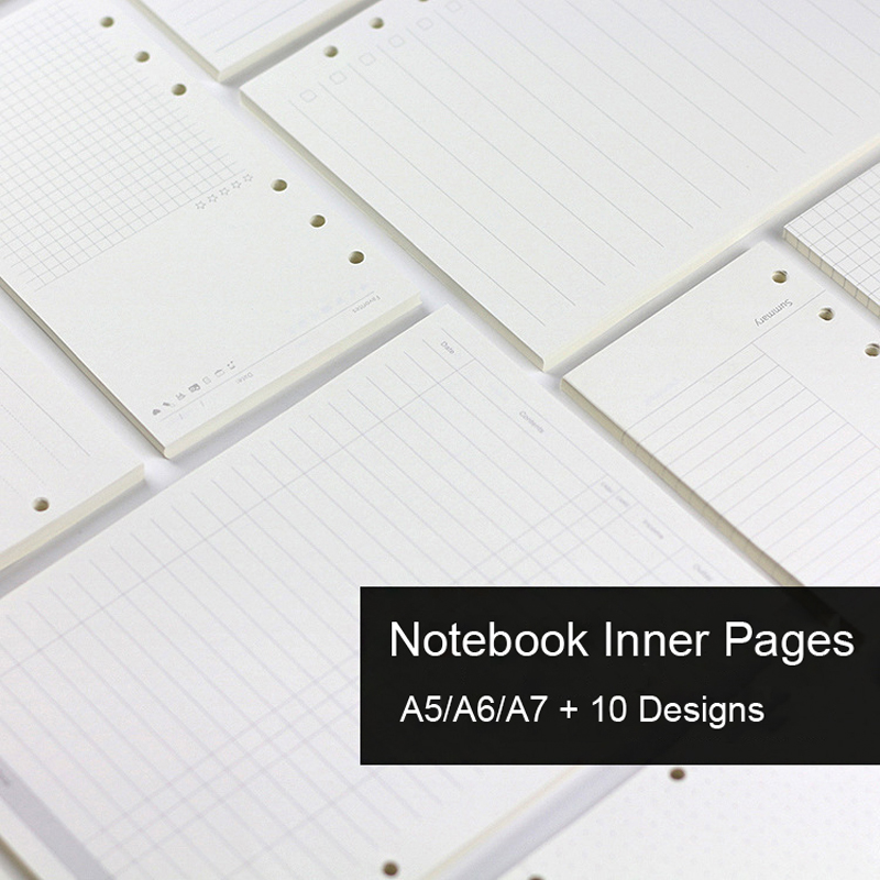 A5 Spiral Dotted Grid Notebook - 45 Sheets A5 A6A7 Loose Leaf