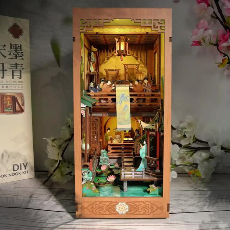 Diy Wooden Book Nook Kit Shelf Insert - DIY Wooden Book Nook Shelf Insert