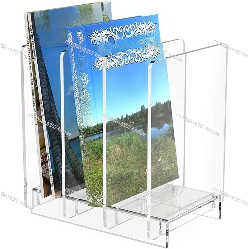Clear Acrylic Book Stand Holder - Clear Acrylic Magazine Holder And File