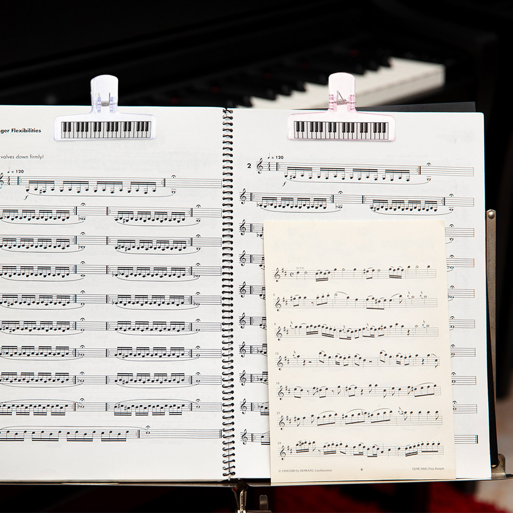 Clear Acrylic Book Stand Holder - 6Pcs Music Stand Clips Clear Acrylic