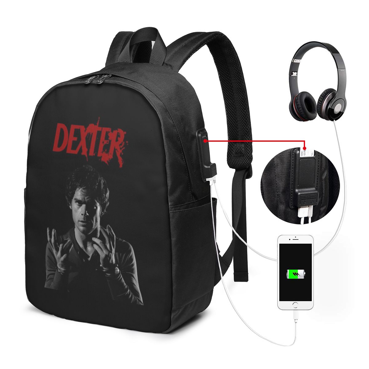 Movies - Movie Dexter Morgan Backpack Travel Notebook
