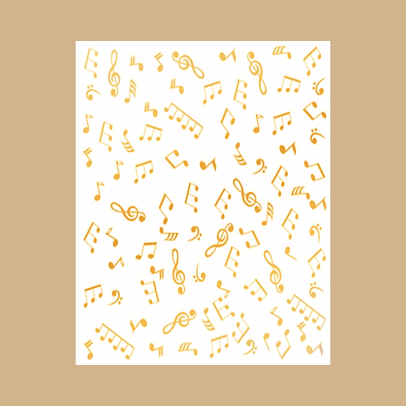 Blank Sheet Music Notebook - Hot Foil Plate Flowing Notes Music