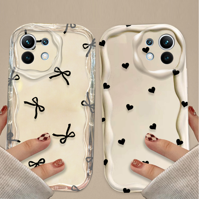 Magazines - Black Bowknot love Heart Case for