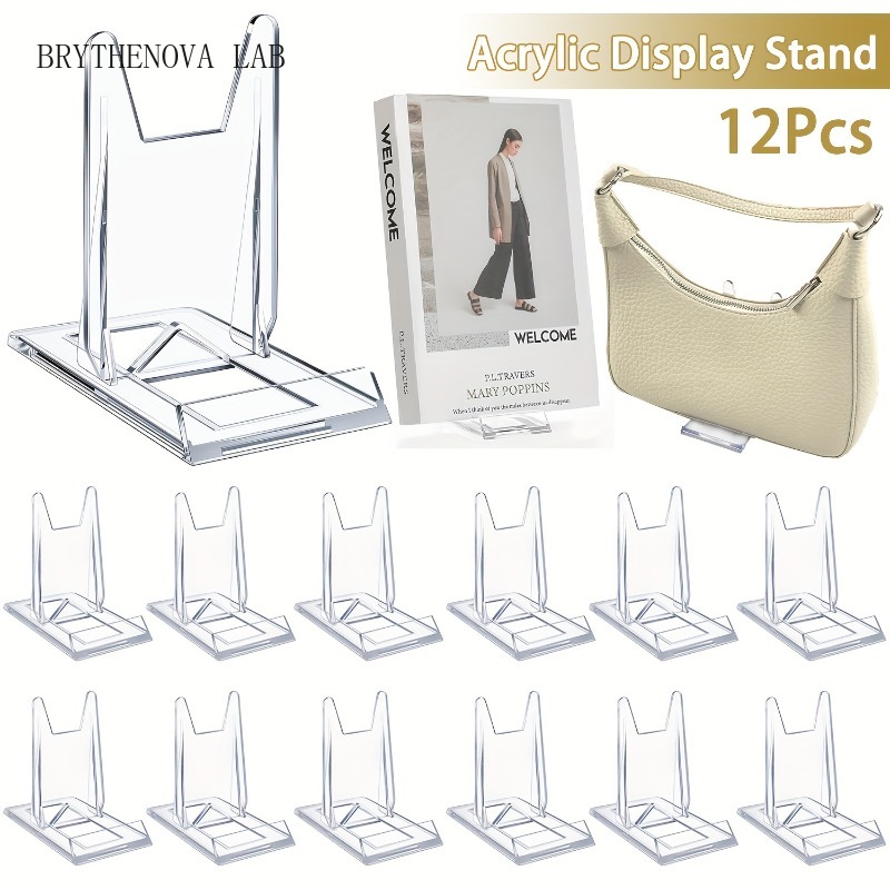 Clear Acrylic Book Stand Holder - 12pcs 5/ Clear Acrylic Display Stand