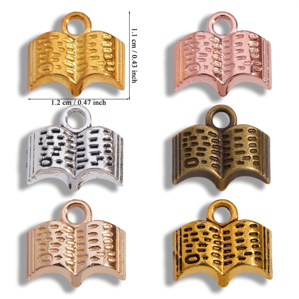 10/20/100pcs Charms Open Book  - Stationery Books review and price