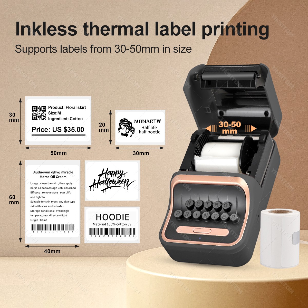 2inch Label Mini Printer Pocke - Mini Pocket Thermal Printer Paper Roll review and price