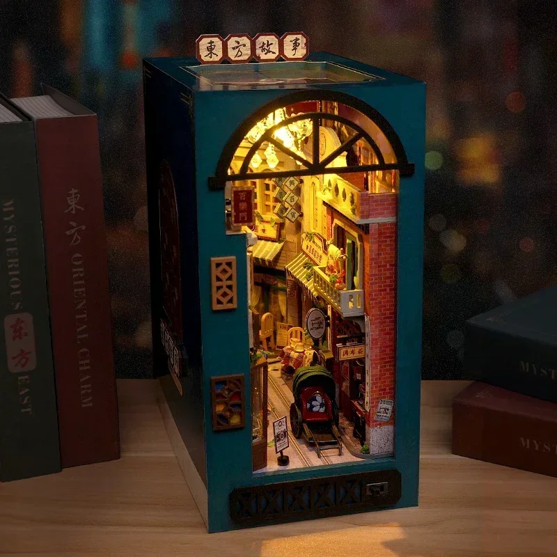 DIY Wooden Oriental Tales Chin - Diy Wooden Book Nook Kit Shelf Insert review and price