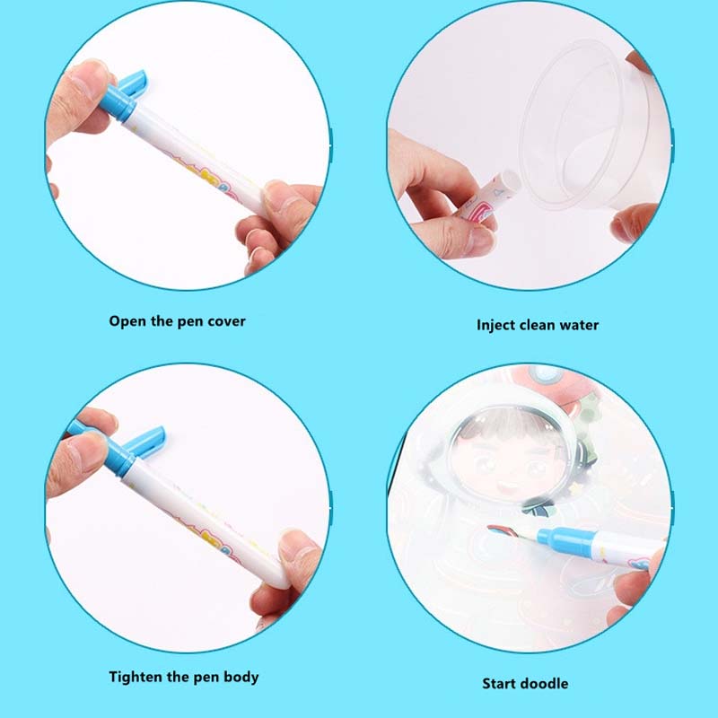 Hot Sale Reusable Magic Water  - Reusable Water Magic Coloring Book review and price