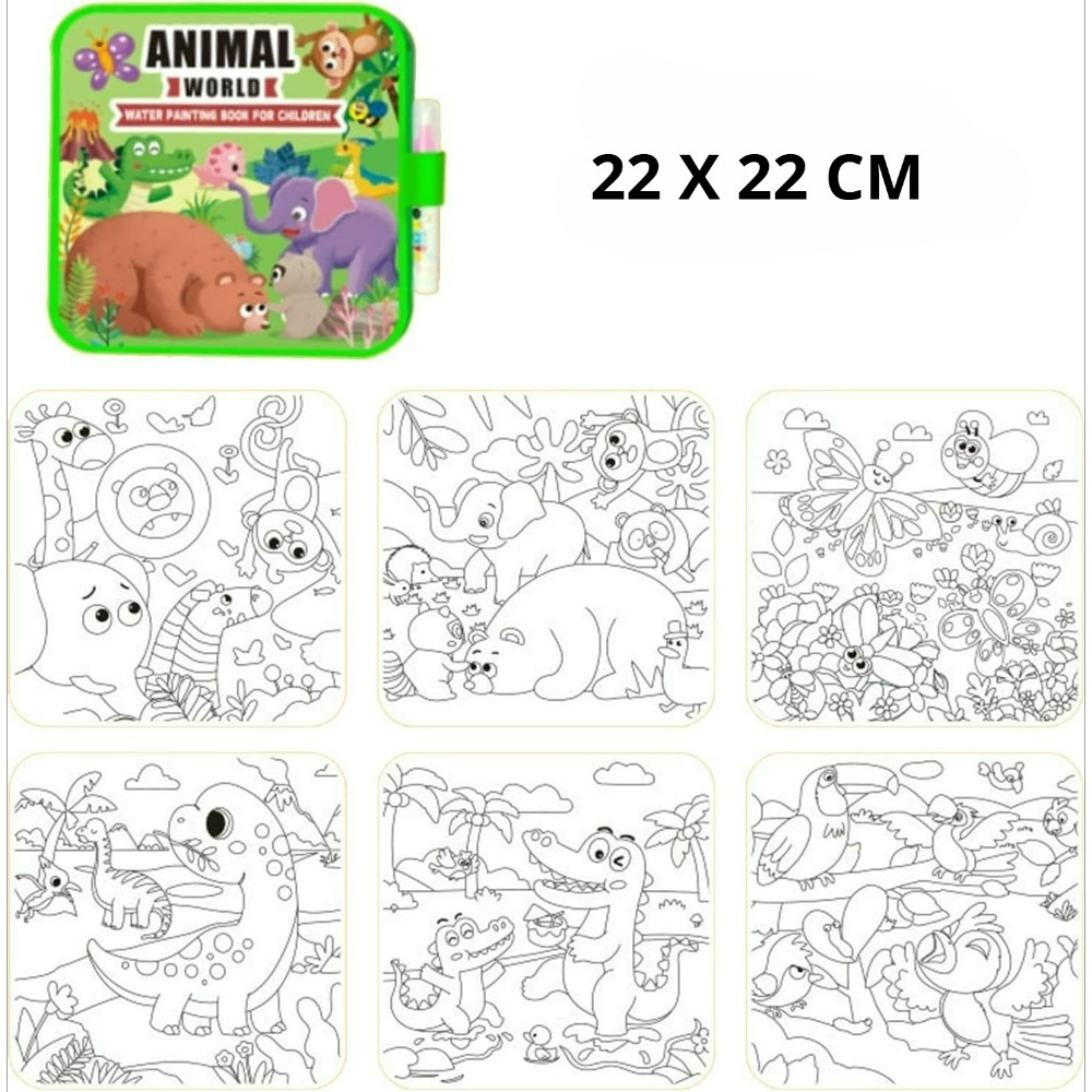 Magic Water Coloring Book Set  - Reusable Water Magic Coloring Book review and price