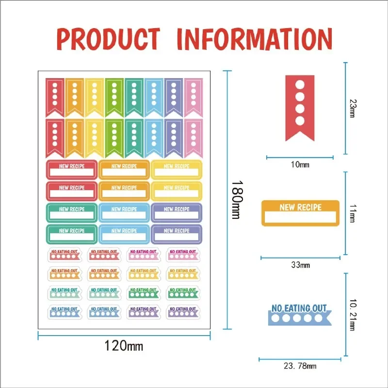 Food Planning Stickers Station - Stationery Books review and price