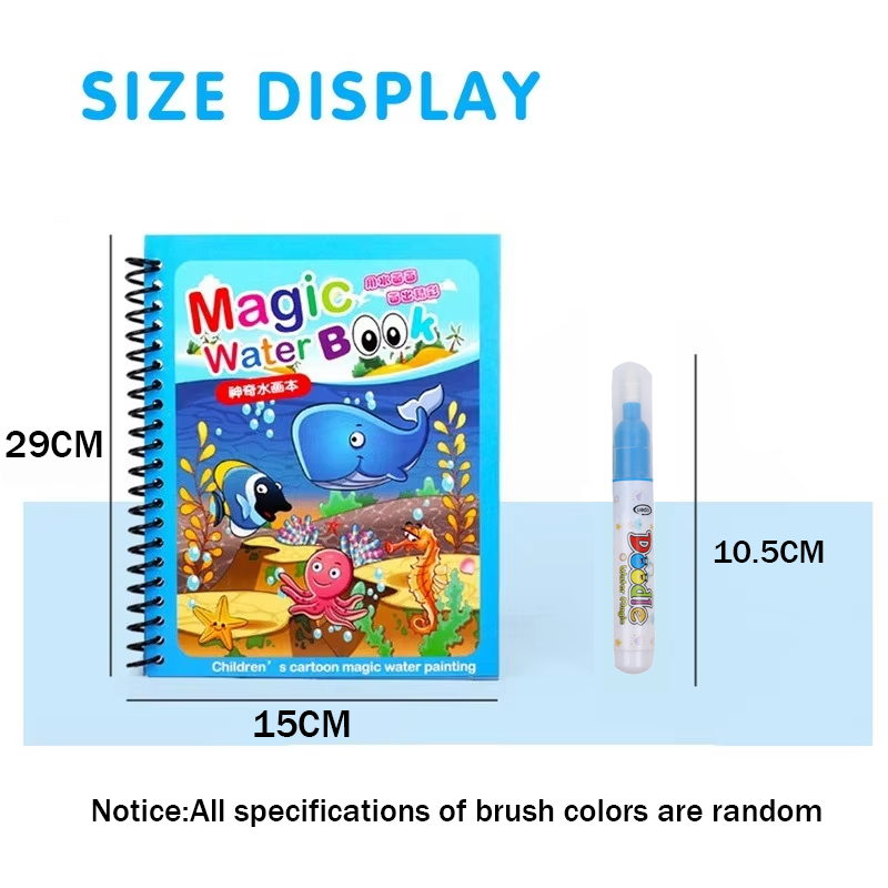 Cartoon Magic Water Drawing Bo - Reusable Water Magic Coloring Book review and price