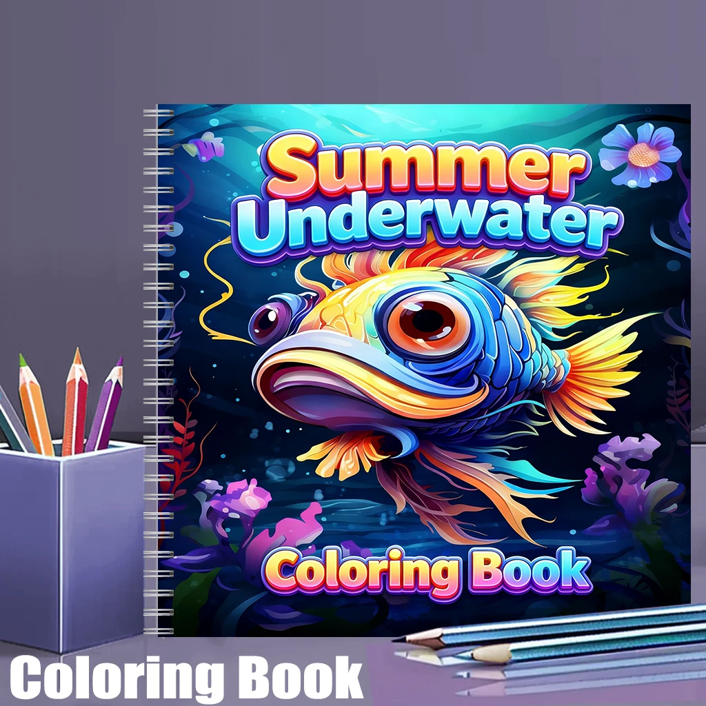 Summer Underwater Coloring Boo - Adult Coloring Book Stress Relief review and price