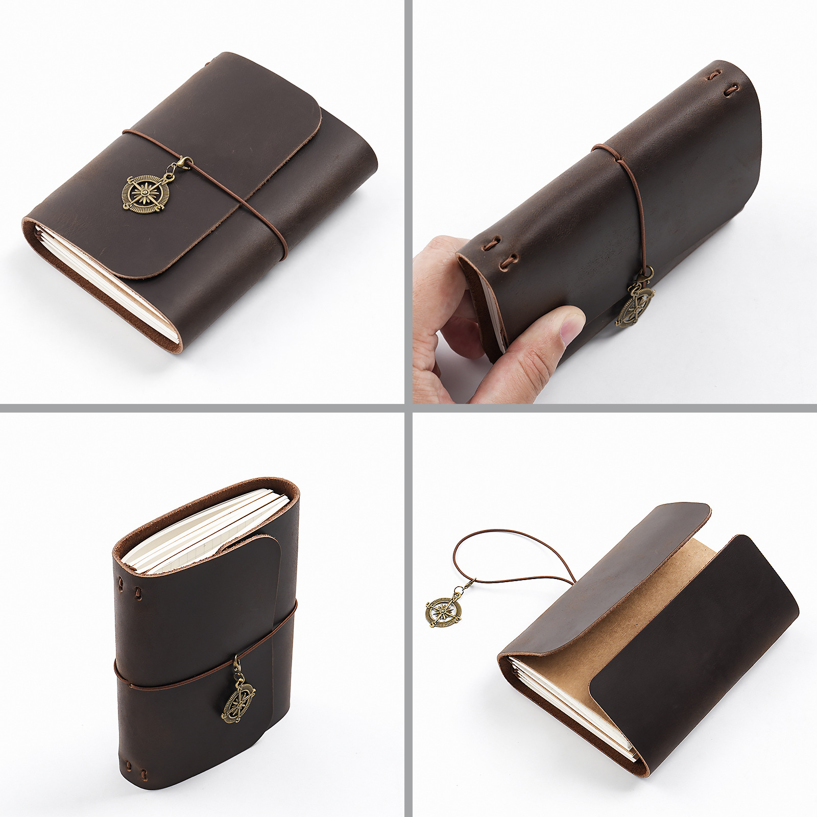 New Arrival Triple Fold TN Tra - Vintage Leather Journal Notebook review and price