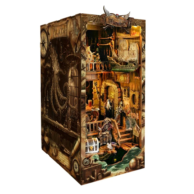 Miniature DIY Wooden New World - Diy Wooden Book Nook Kit Shelf Insert review and price
