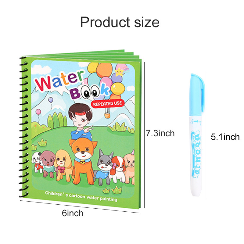 Magic Water Book with Pen Draw - Reusable Water Magic Coloring Book review and price