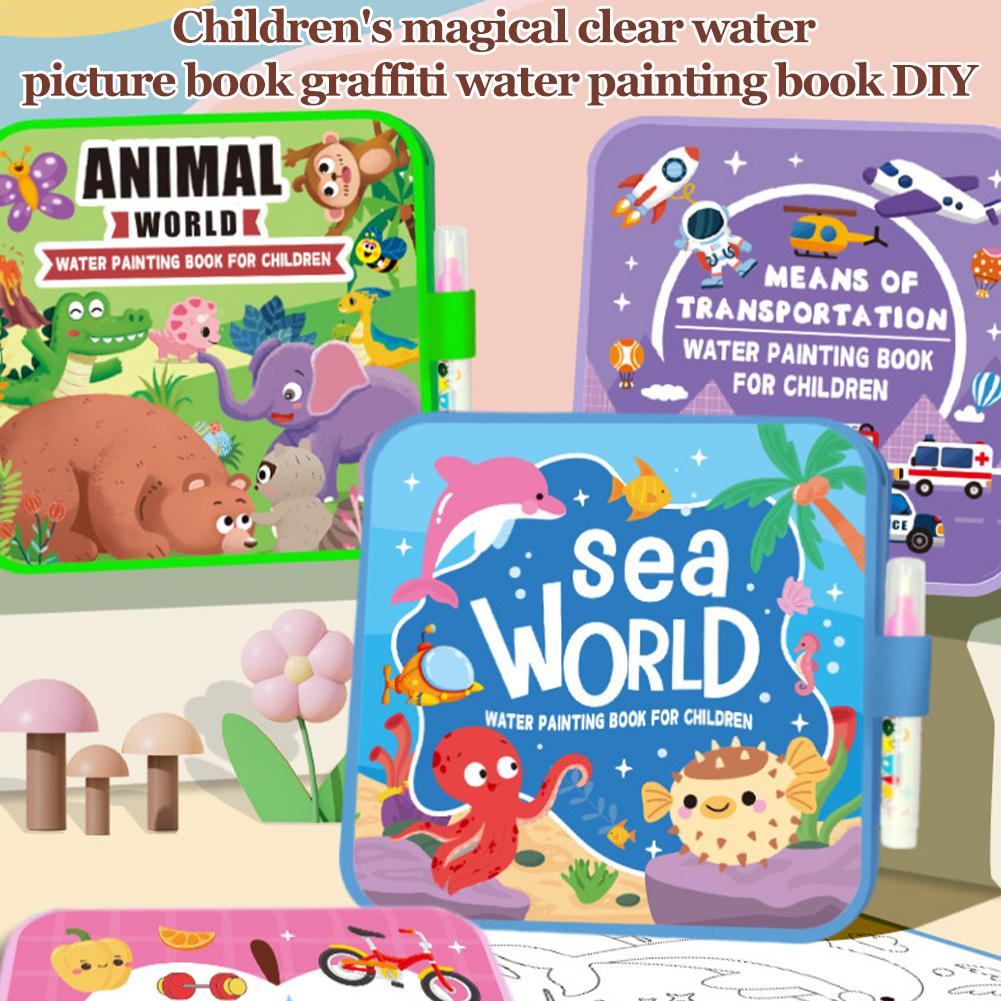 Foldable Water Painting Book F - Reusable Water Magic Coloring Book review and price