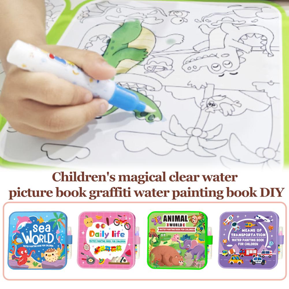 Foldable Water Painting Book F - Reusable Water Magic Coloring Book review and price