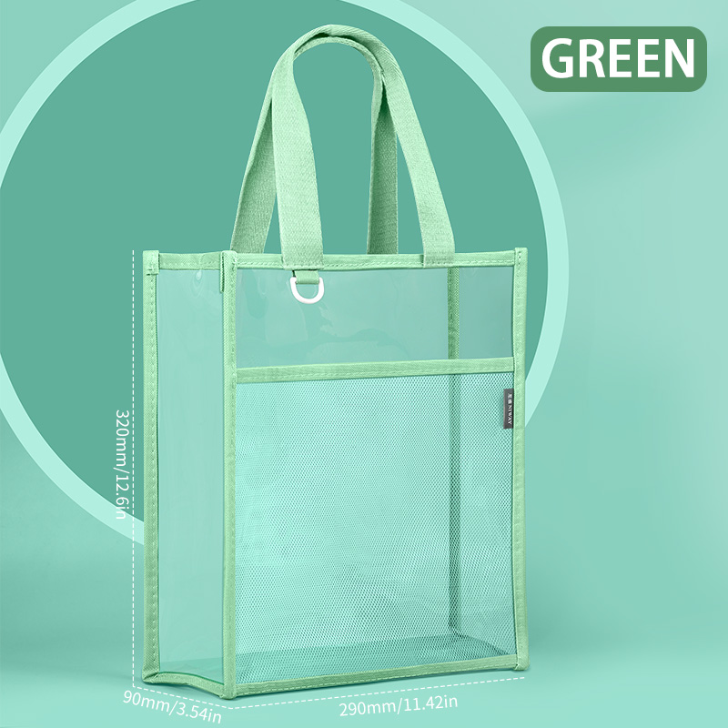 HUAJIE Transparent File Bag, L - Stationery Books review and price