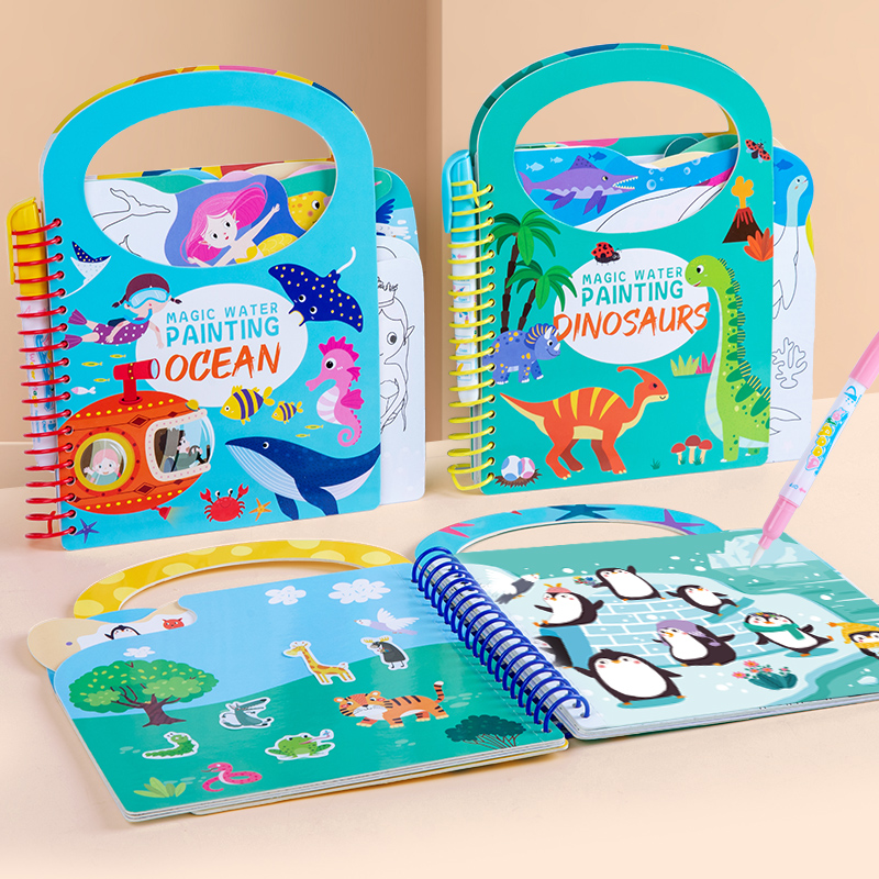 Magic Water Drawing Book for K - Reusable Water Magic Coloring Book review and price