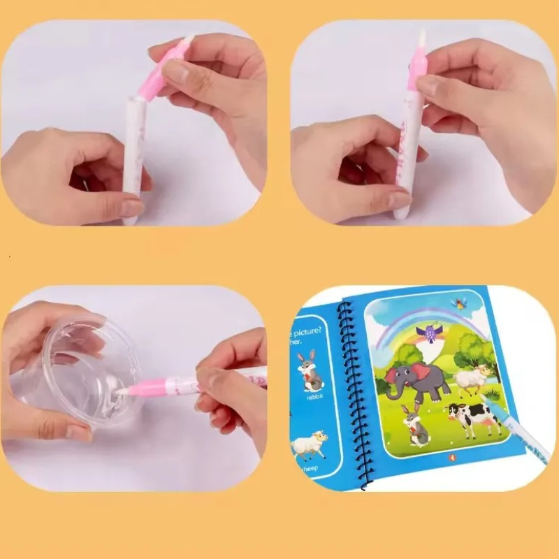 1 Book+1 Pen Reusable Magic Co - Reusable Water Magic Coloring Book review and price