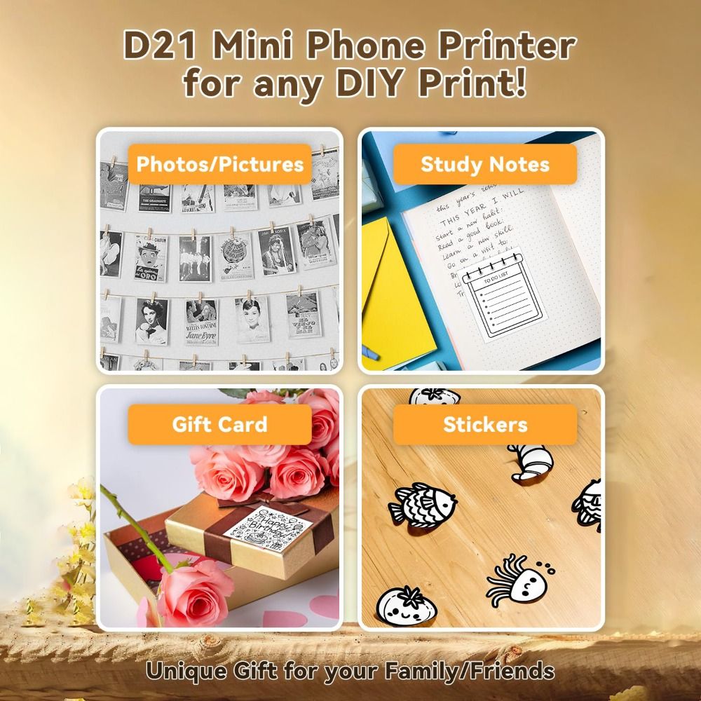Mini Sticker Printer Inkless P - Mini Pocket Thermal Printer Paper Roll review and price