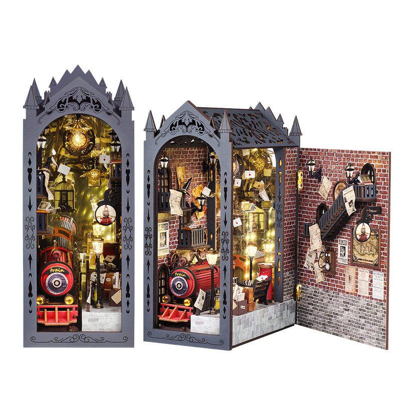 DIY Wooden Magic Christams Boo - Diy Wooden Book Nook Kit Shelf Insert review and price