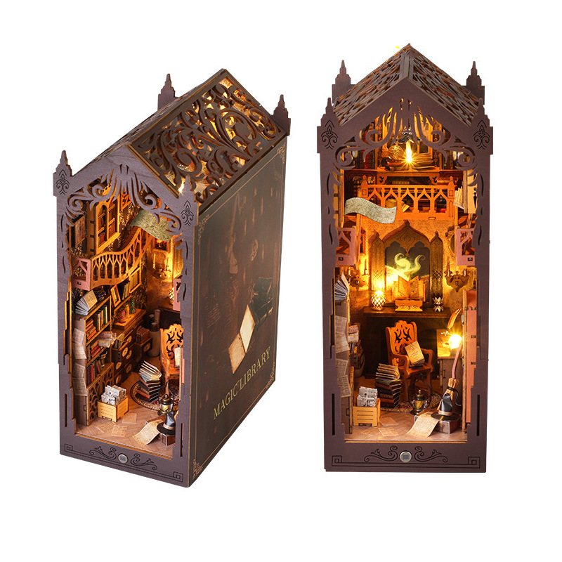 DIY Wooden Magic Christams Boo - Diy Wooden Book Nook Kit Shelf Insert review and price