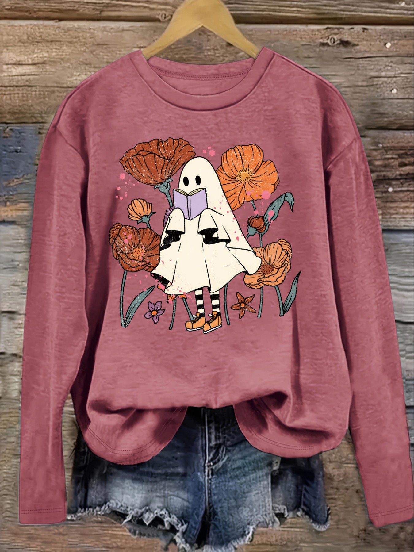 Women's Casual Long Sleeve Cre - Books review and price