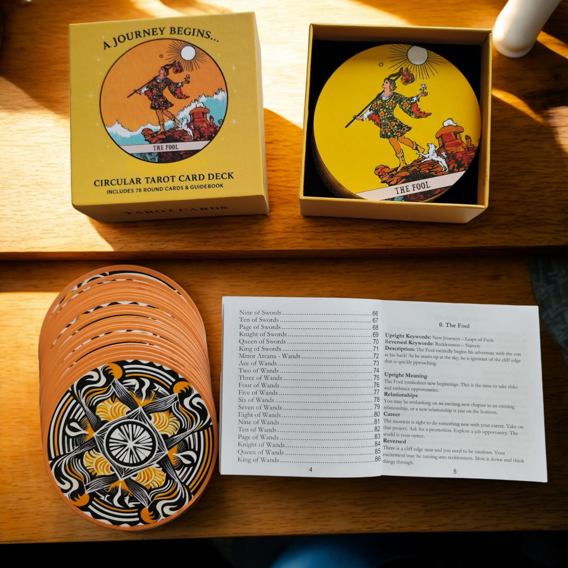 Circular Tarot Cards Deck Incl - Tarot Deck With Guidebook review and price